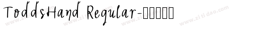 ToddsHand Regular字体转换